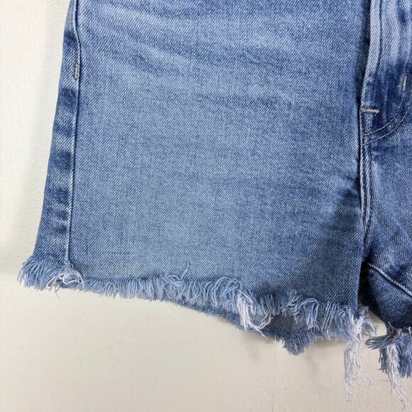 J Brand Rigid Frayed Cut Off Ultra High Rise Jules Denim Short in Chadron - Picture 4 of 12